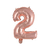 1 Un Balão Bexiga Metalizado Número Rosé Gold 16p / 40cm na internet