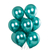25 Unidades Bexiga Balão Cromado Metálico Verde Joy 9 pol