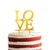 Topo de Bolo Love Namorados Casamento Romantico Acrilico Dourado Espelhado - Mônica Festas - Artigos de Festas | Fantasias | Embalagens