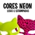 Máscara Gatinho Mulher Gato Cores Neon com Elástico Para Carnavel Festas e Helloween na internet