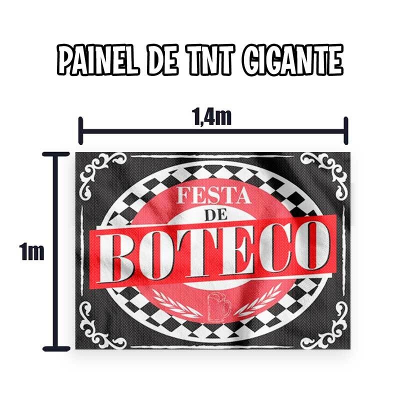 Painel/Cenário em TNT temática Boteco tamanho 1,40mts x 1,03 mts
