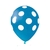 25 Unidades Bexiga Balão Poá Azul Royal e Branco 9pol - comprar online