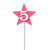 Imagem do Vela de Aniversario Estrela Rosa de Número Pavio Mágico