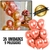 25 Unidades Bexiga Balão Cromado Rose Gold Metálico Joy 9pol