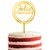 Topo de Bolo Feliz Aniversario Acrilico Dourado Espelhado - Mônica Festas - Artigos de Festas | Fantasias | Embalagens