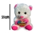 Urso de Pelúcia Branco Coracao Rosa Te Amo 20cm - comprar online