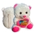 Urso de Pelúcia Branco Coracao Rosa Te Amo 20cm na internet
