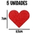 Varal de Coração EVA Glitter Vermelho com Fitilho Romantico 5 Unidades na internet