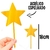 Topo de Bolo Estrela Acrilico Dourado Espelhado 18cm - comprar online