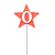 Vela de Aniversario Estrela Vermelha de Número Pavio Mágico - Mônica Festas - Artigos de Festas | Fantasias | Embalagens