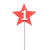 Vela de Aniversario Estrela Vermelha de Número Pavio Mágico - loja online