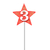 Vela de Aniversario Estrela Vermelha de Número Pavio Mágico