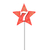 Vela de Aniversario Estrela Vermelha de Número Pavio Mágico - loja online