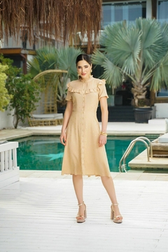 Vestido Eduarda Nude - Moda Evangélica - comprar online