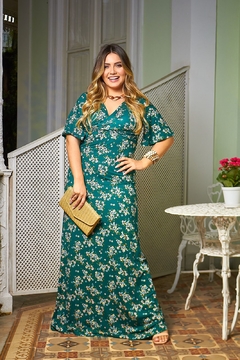 VESTIDO SAMARA VERDE - BOUTIQUE K MODA EVANGÉLICA