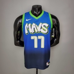 Camiseta Regata Dallas Mavericks Azul e Verde - Nike - Masculina