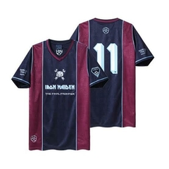 Camisa West Ham Iron Maiden Preta e Vinho 11 - Torcedor Masculina -