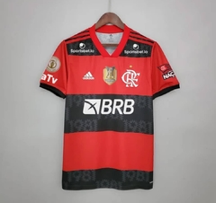Camisa Flamengo Home Todos Patrocínios + Patch Campeão + Patch Brasileirão 21/22