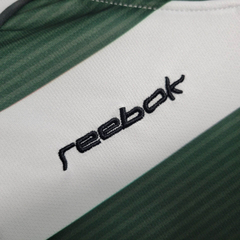 Camisa Retrô Sporting Lisboa I 2001/2003 manga longa - Reebok Masculina - Branca com detalhes em verde - Skull Sports