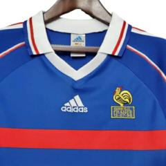 Camisa Retrô Seleção da França I 1998 - Masculina Adidas - Azul - Skull Sports