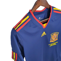 Camisa Retrô Seleção da Espanha II 2010 - Adidas Masculina - Azul - Skull Sports