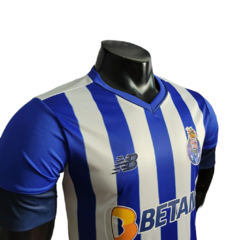 Camisa FC Porto Home 22/23 Jogador New Balance Masculina - Azul e Branco - Skull Sports