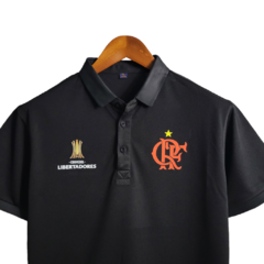 Camisa Flamengo Polo Edição Especial Conmebol 23/24 Torcedor Masculina - Preta com detalhes em vermelho na internet