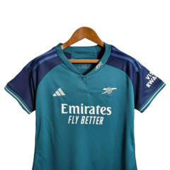 Camisa Arsenal II 23/24 - Torcedor Feminina Adidas - Verde com detalhes em azul na internet