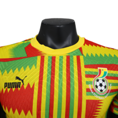 Camisa Seleção Gana I 23/24 - Jogador Puma Masculina - Amarela com detalhes em verde e vermelho - Skull Sports