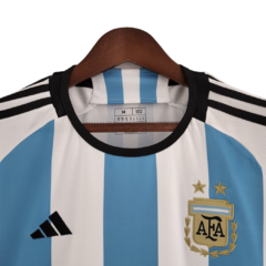 Camisa Seleção da Argentina I 22/23 - Torcedor Adidas Masculina - Azul e branca com detalhes em preto - comprar online