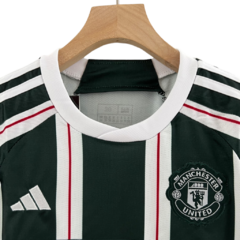 Kit Infantil Manchester United II 23/24 Adidas - Verde com detalhes em branco na internet