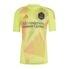 Camisa Houston Dynamo Goleiro 24/25 - Torcedor Adidas Masculina - Amarela com detalhes em vermelho