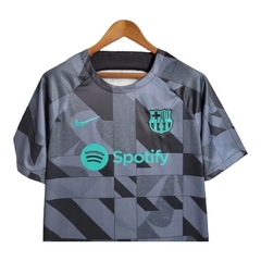 Camisa Treino Barcelona 23/24 - Torcedor Nike Masculina - Cinza com detalhes em preto na internet