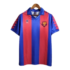 Camisa Retrô Barcelona I 1992 - Masculina Meyba - Azul e vermelha