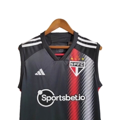 Camisa Regata São Paulo II 23/24 - Torcedor Adidas Masculina - Preta com detalhes em vermelho e branco - comprar online