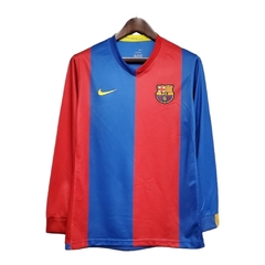 Camisa Retrô Barcelona I 06/07 manga longa - Masculina Nike - Azul e vermelha