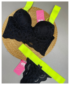 Imagem do Lingerie Cropped Limão com Preto