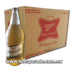 Caja cerveza Miller High Life 12 piezas de 940 ml (Caguama) - Beer Parade