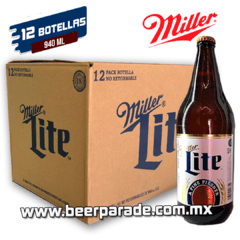 Caja cerveza Miller Lite 12 piezas de 940 ml (Caguama) - comprar en línea