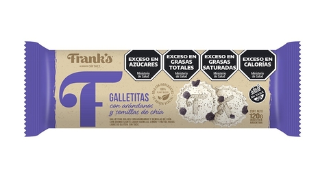 GALLETITAS SIN TACC ARANDANOS Y CHIA 120 GR - FRANK´S