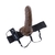 Vibrating Hollow Strap-On 8" Brown en internet