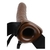 Vibrating Hollow Strap-On 8" Brown - Sex Shop | EXTASY Argentina