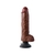 King Cock 10" Vibrating Cock w/Balls Brown