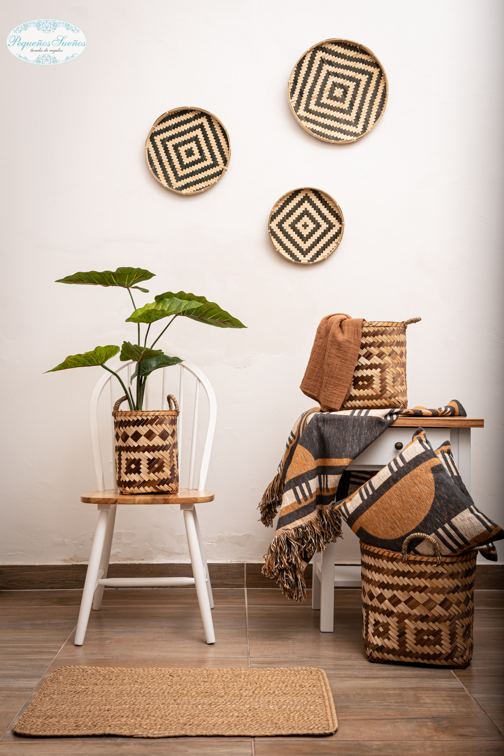Platos de Bamboo para Colgar Elegancia Natural