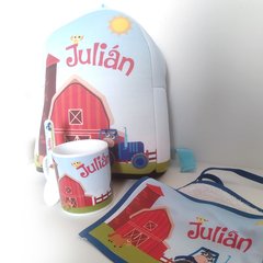 Mochila + kit completo "Aventuras en Tractor" - Jump tu salto creativo