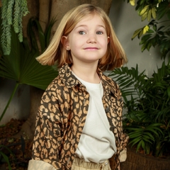 CAMPERA CROP SOHO ANIMAL PRINT CAMEL - tienda online