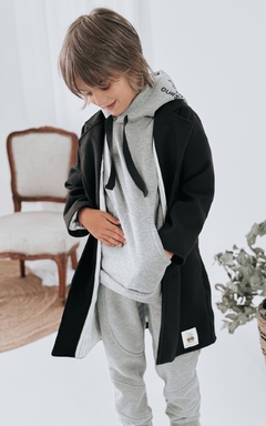 BUZO HOOD OVERSIZE GRIS - Pinina Kids Boutique