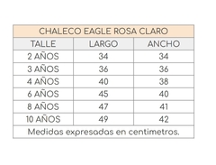 CHALECO EAGLE ROSA CLARO - comprar online