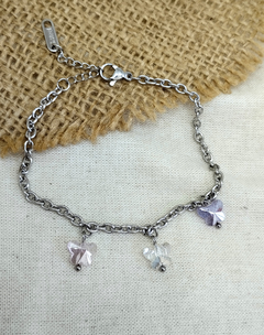 Pulsera mariposas cristal colgantes