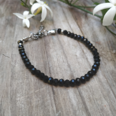 Pulsera de cristales Negra - comprar online